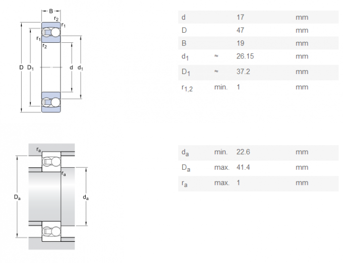 High Speed Self Aligning Ball Bearing Open Open Sealed Type 2303