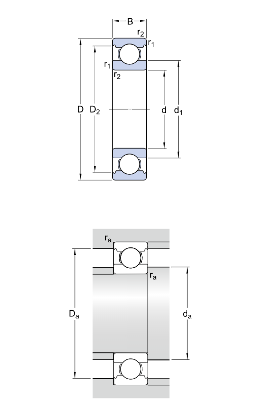Skf Electric Motor Bearing Replacement 6000 6001 2rs Grease or Oil