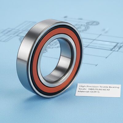High Precision Textile Bearing with NBR/FKM/ACM Rubber Seals and Chrome Steel GCr15 for Transmission Instruments