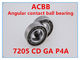 7205 CD GA P4A Angular Contact Ball Bearing