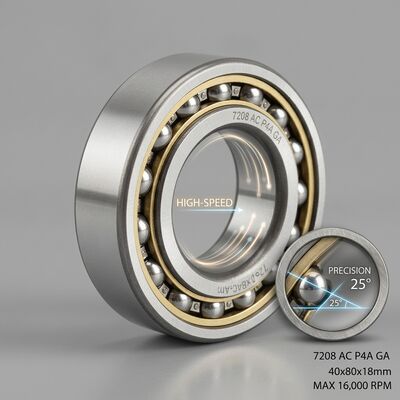 Hybrid Ceramic Ball Angular Contact Bearing 71910AC P4 High Speed 30000RPM Spindle Bearing