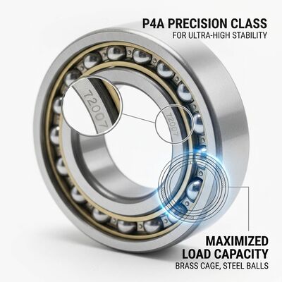 P4 Precision Angular Contact Ball Bearing 71914AC 25 Degree High Rigidity Spindle Bearing