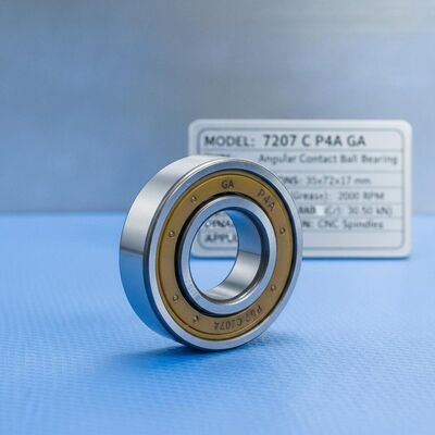7207 C P4A GA Cuscinetto a sfera di contatto angolare 35x72x17mm 20000RPM Alta velocità 30,50 kN Carico dinamico per mandrini CNC